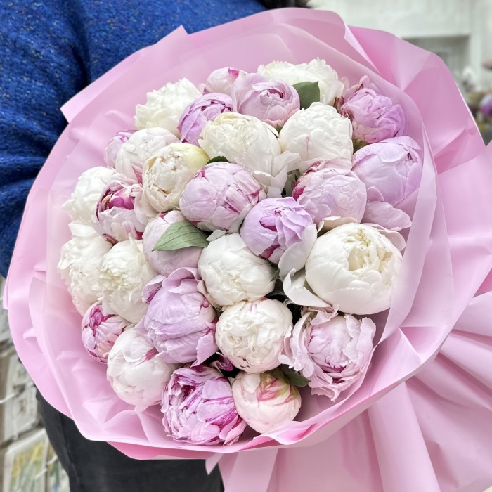 Нежный микс пионов