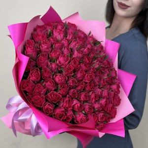 Букет дня розовых роз