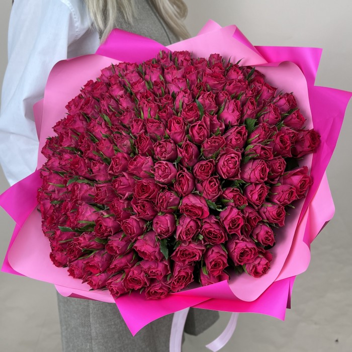 151 малиновая роза Такаци 40 см