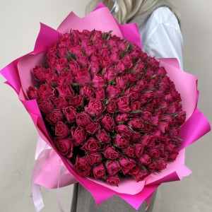 151 малиновая роза Такаци 40 см