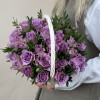 35 сиреневых роз Найтингейл в корзине