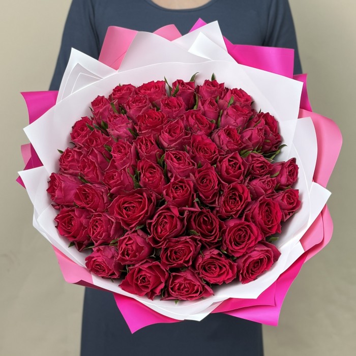 51 Малиновая роза Такаци 40 см