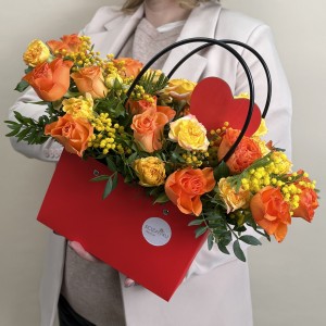 Букет дня с розами Романтичный вечер