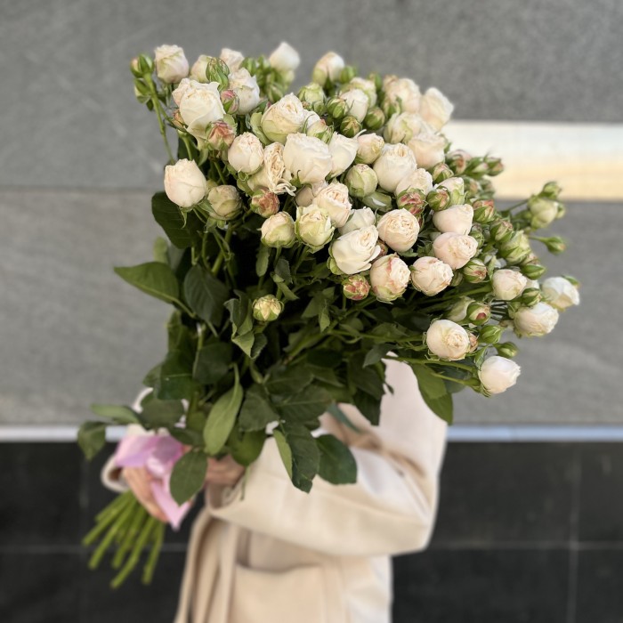 15 кустовых пионовидных Роз Принцесс Бомбастик 70 см