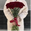 40 бордовых гвоздик