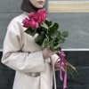 5 пионовидных сиреневых роз Кантри блюз 70 см