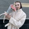 7 кустовых розовых роз Тралала 40 см