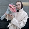 9 кустовых розовых роз Тралала 40 см