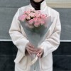 9 кустовых розовых роз Тралала 40 см