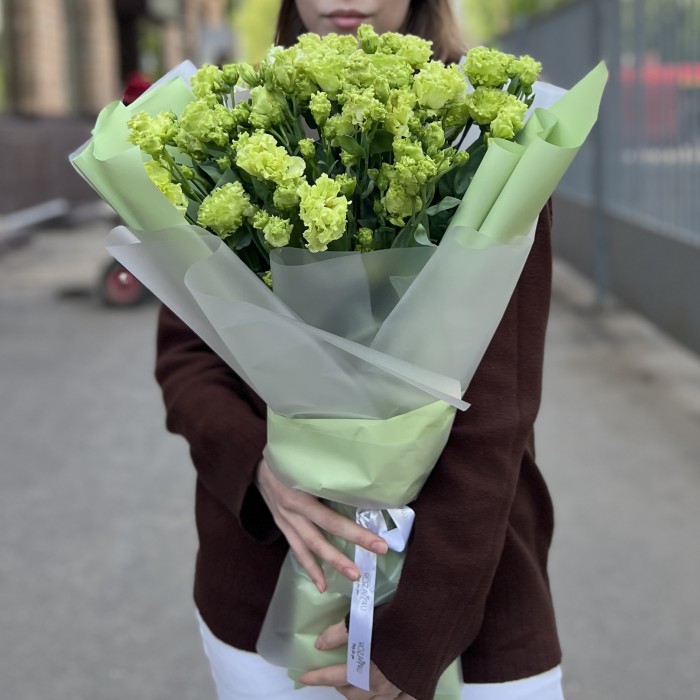 15 махровых зеленых эустом