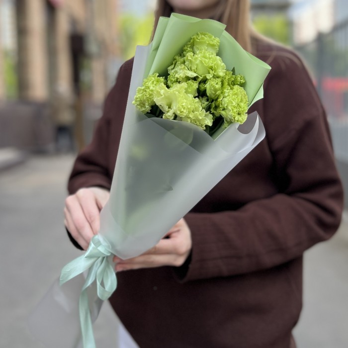 Букет из 3 зеленых эустом