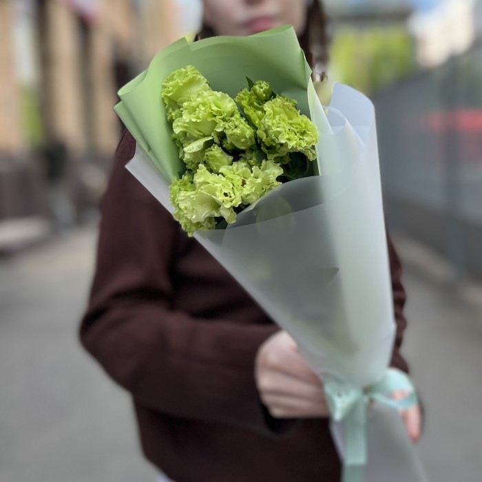 Букет из 3 зеленых эустом