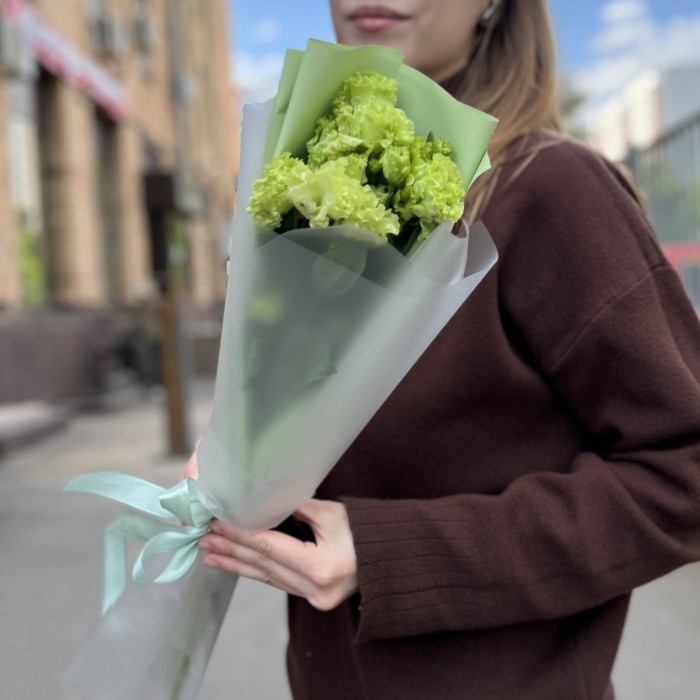 Букет из 3 зеленых эустом