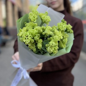 Букет из 7 махровых зеленых эустом