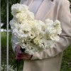 Букет невесты из махровых белых эустом