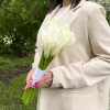 Букет невесты из 15 белых калл