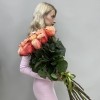 15 пионовидных роз Кахала 80 см
