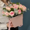 21 нежно-розовая роза Судоку в коробке