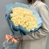 35 персиковых роз Пич Аваланш 60 см