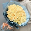 35 персиковых роз Пич Аваланш 60 см