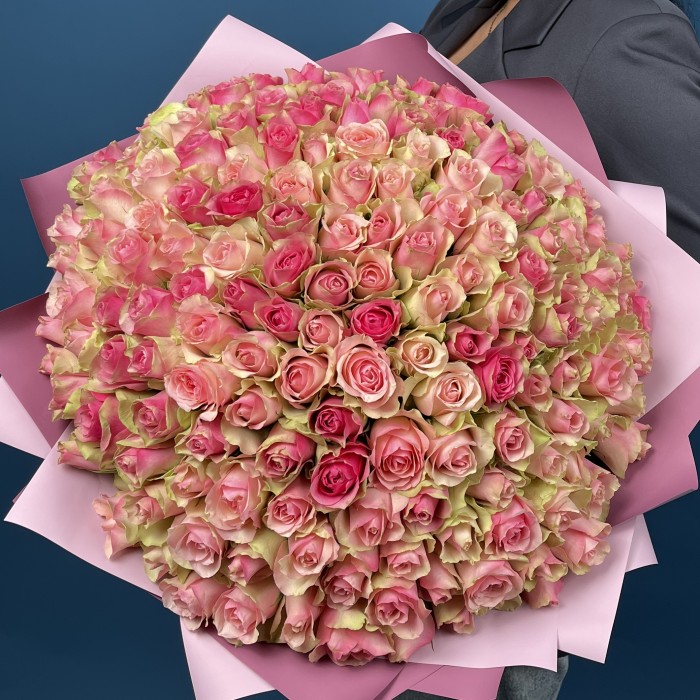 151 розово-зеленая роза бел-роз 40 см