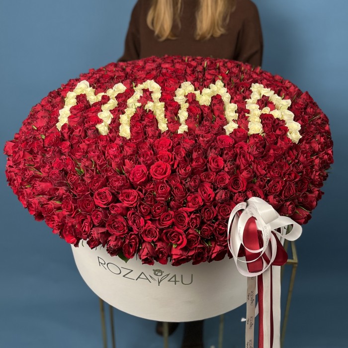 501 роза в большой коробке Мама
