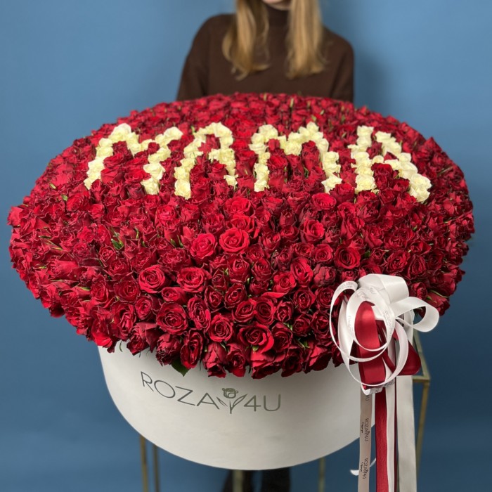 501 роза в большой коробке Мама
