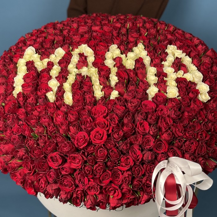 501 роза в большой коробке Мама