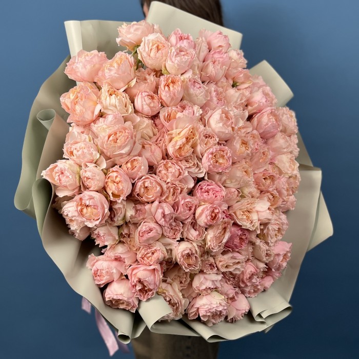 51 кустовая пионовидная роза Джульетта Хани 60 см