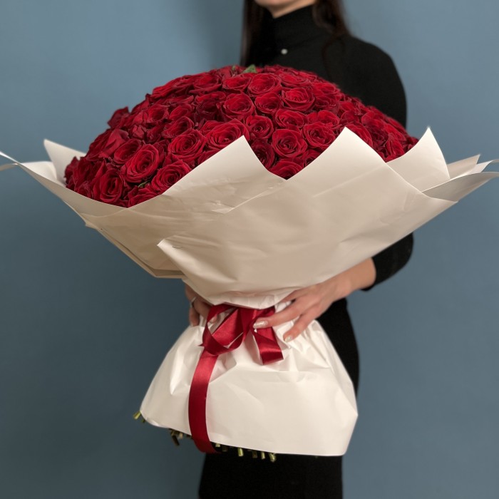 201 красная Роза ред Наоми 50 см