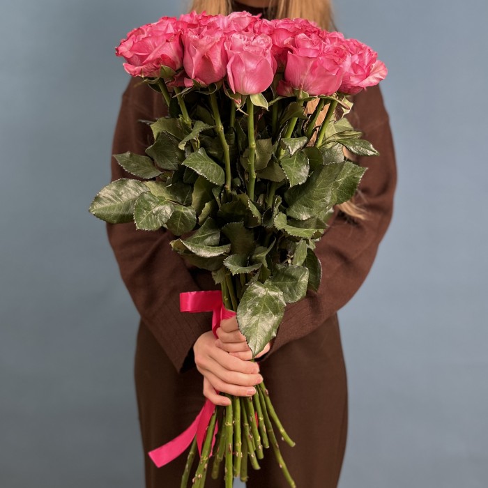 21 пионовидная роза Кантри блюз 60 см