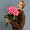 21 розовая роза Ревиваль 60 см