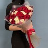 25 красных и белых роз Моей любимой