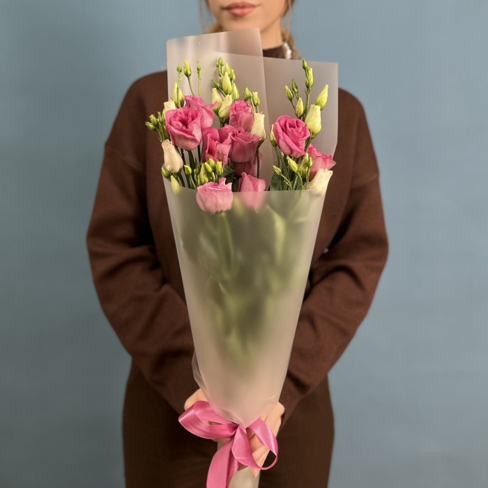 Букет из 3 розовых эустом