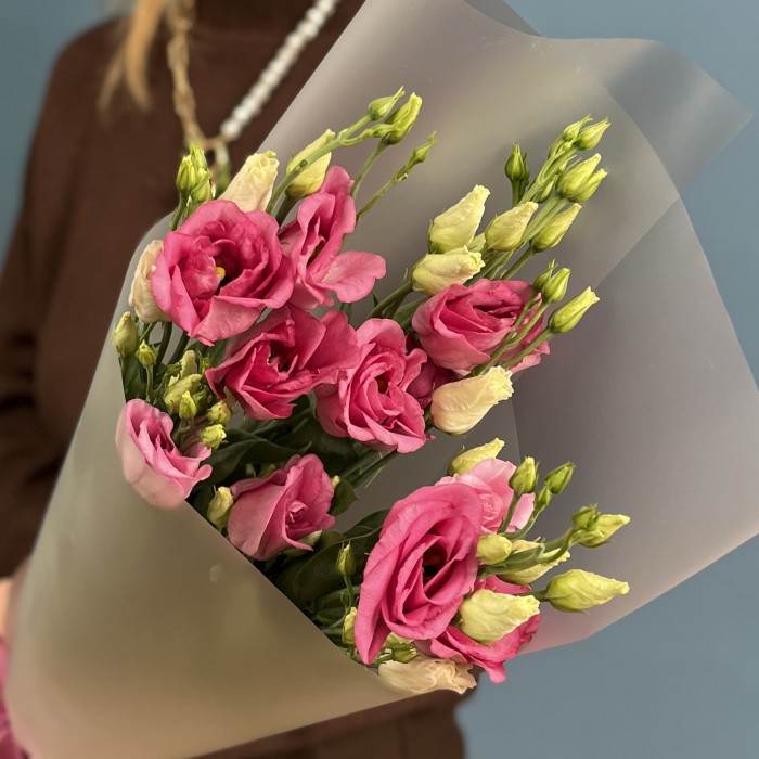 Букет из 3 розовых эустом