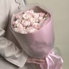 15 кустовых пионовидных роз розовый бомбастик 40 см