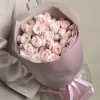 15 кустовых пионовидных роз розовый бомбастик 40 см
