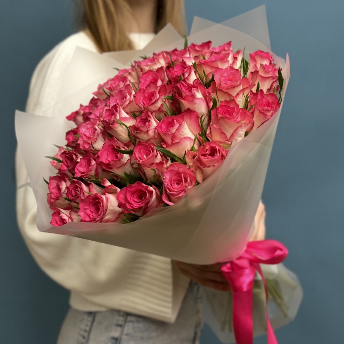 41 малиново-белая Роза Дабл Дейт