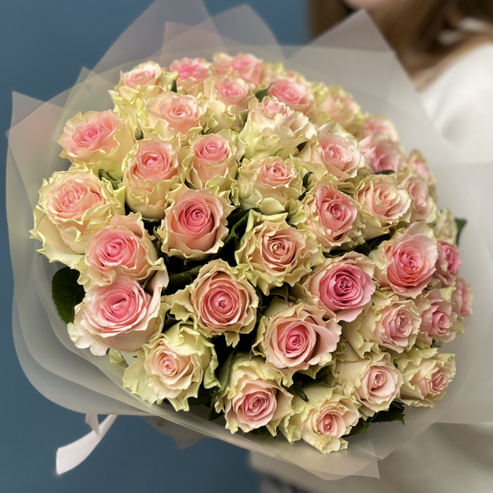 41 нежно-розовая роза Топ Гир