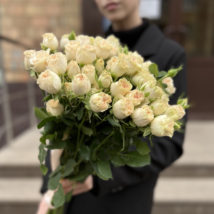 11 кустовых пионовидных роз Саммер- роз 50 см