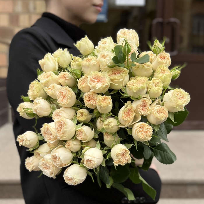 11 кустовых пионовидных роз Саммер- роз 50 см