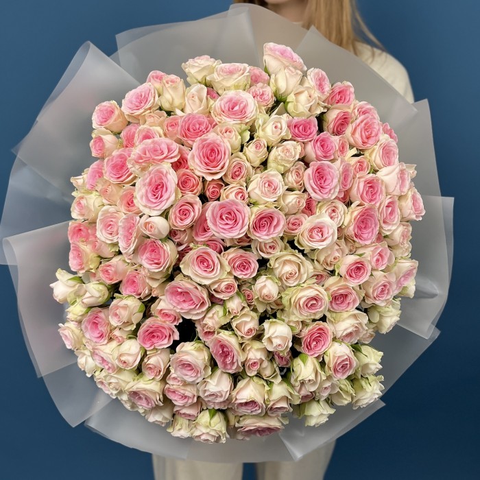 51 кустовая роза Гуд Муд 50 см