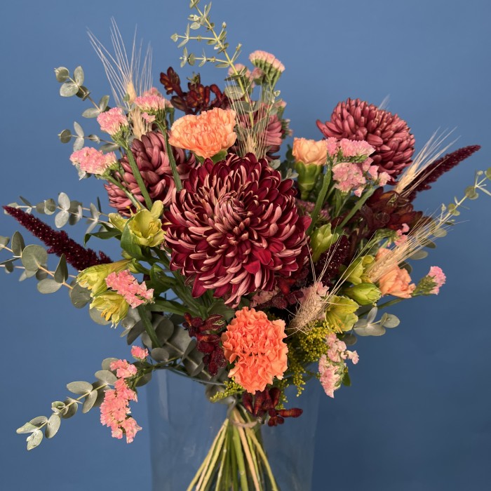 Интерьерный букет осень с хризантемами