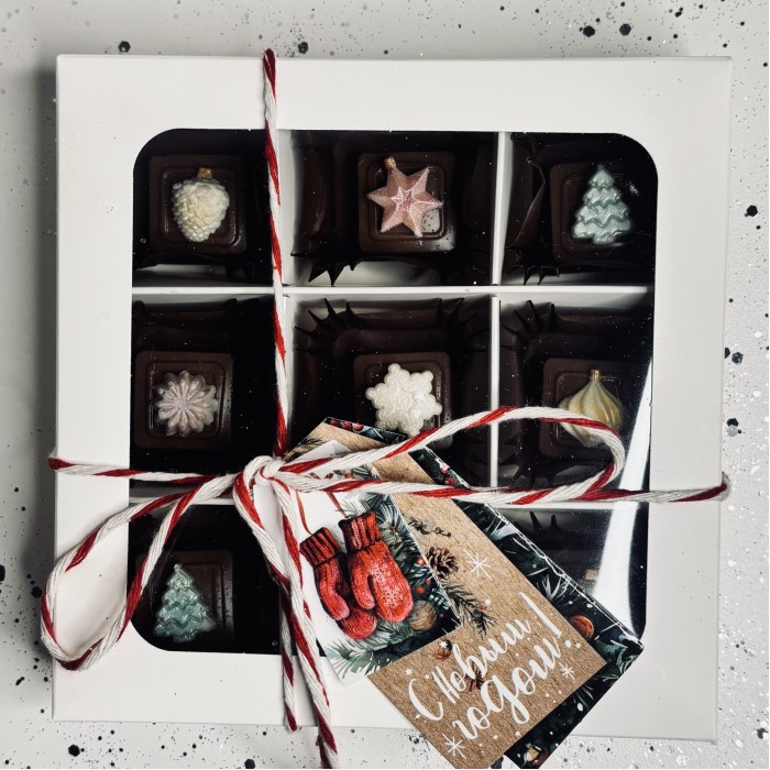 Новогодние конфеты ручной работы с конфитюром