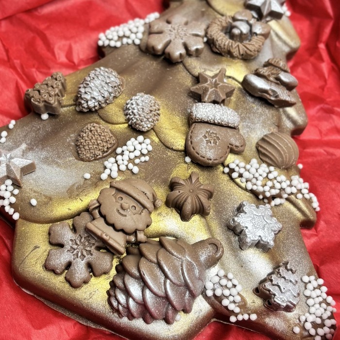 Новогодняя Мега шоколадка елочка с апельсиновым конфитюром