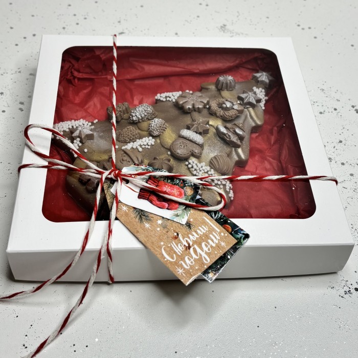 Новогодняя Мега шоколадка елочка с апельсиновым конфитюром