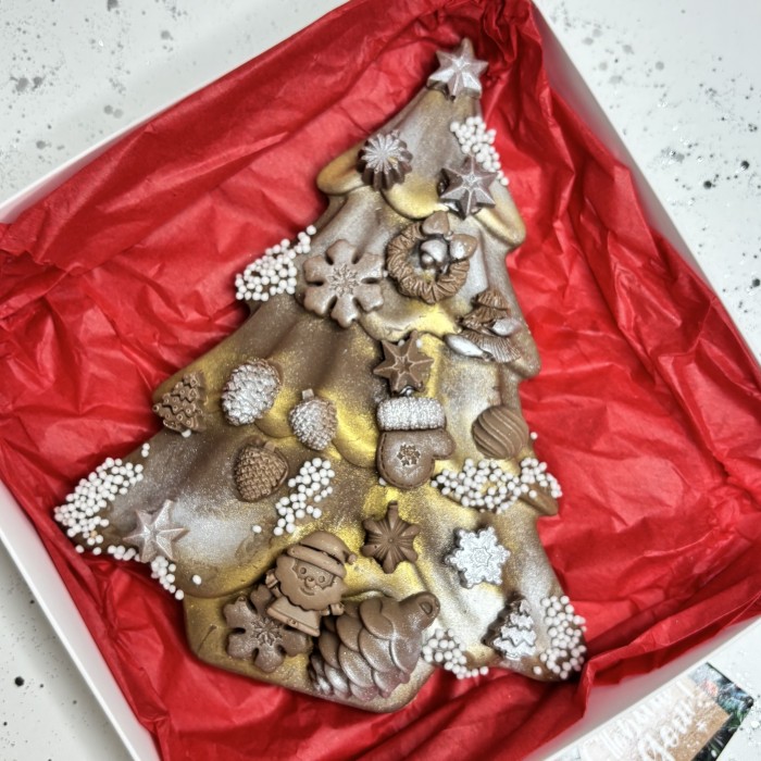 Новогодняя Мега шоколадка елочка с апельсиновым конфитюром