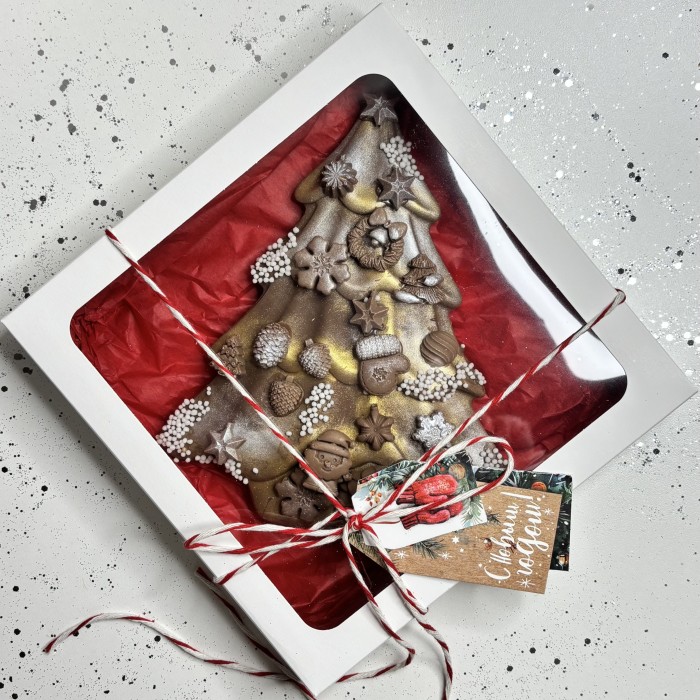 Новогодняя Мега шоколадка елочка с апельсиновым конфитюром