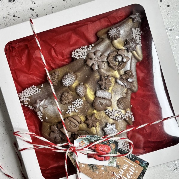 Новогодняя Мега шоколадка елочка с апельсиновым конфитюром