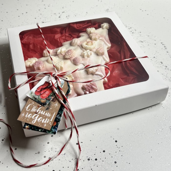 Новогодняя Мега шоколадка елочка с клубничным конфитюром